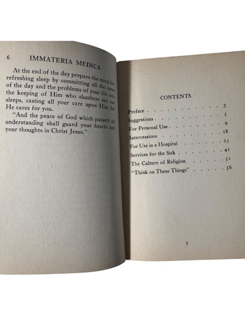 Immateria Medica Hardcover Book 1934 By Rev. Thomas C. Marshall Chaplin Prayers - Picture 6 of 14